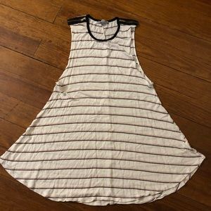 Charlotte Russe Tank Top Zipper Shoulders Striped